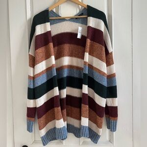 NWT American Eagle Color Block Striped Cardigan